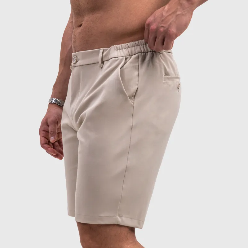Pantaloni scurți bărbați Iron Aesthetics Chino Flex, bej-2