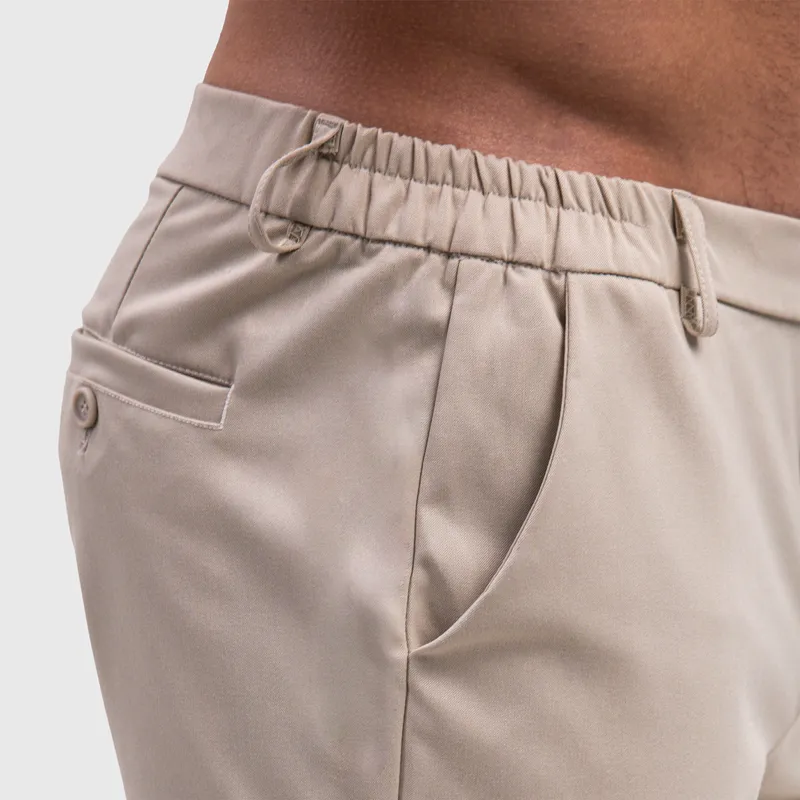 Pantaloni scurți bărbați Iron Aesthetics Chino Flex, bej-5