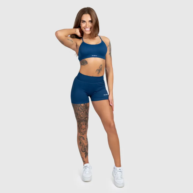 Bustieră sport Iron Aesthetics Shape, albastră midnight-6