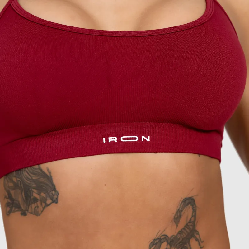 Bustieră sport Iron Aesthetics Shape, vișinie-6