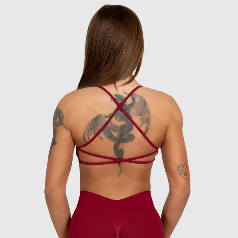Bustieră sport Iron Aesthetics Shape, vișinie-4