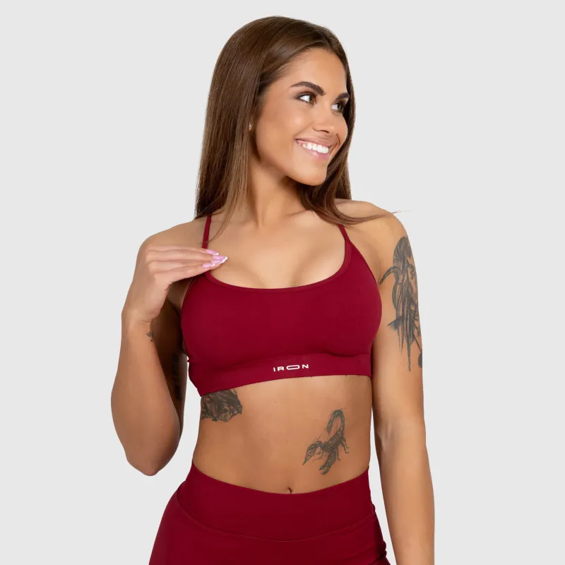 Bustieră sport Iron Aesthetics Shape, vișinie-2