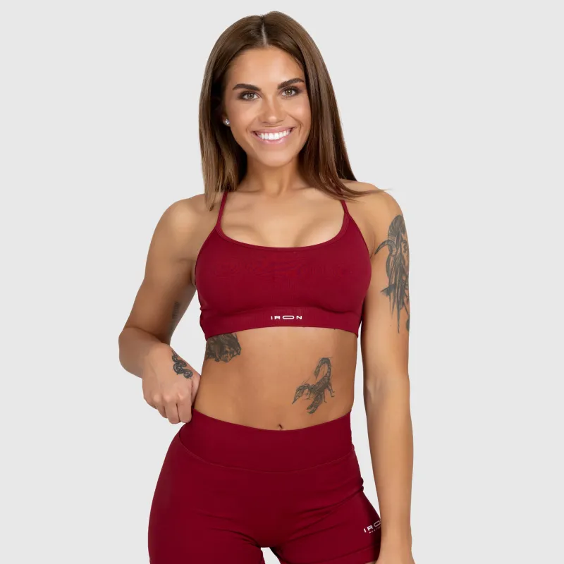 Bustieră sport Iron Aesthetics Shape, vișinie-8