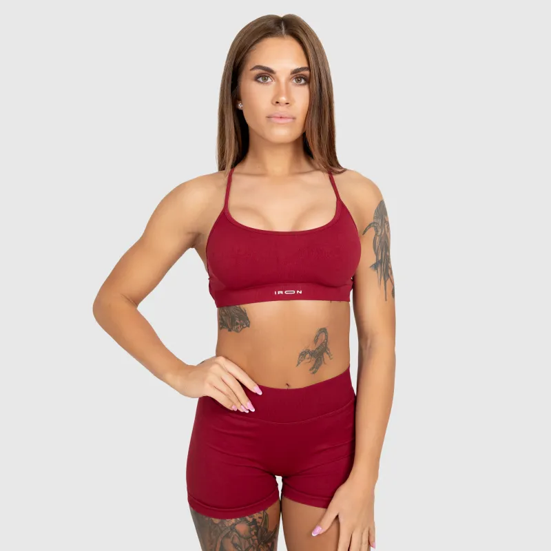 Bustieră sport Iron Aesthetics Shape, vișinie-3