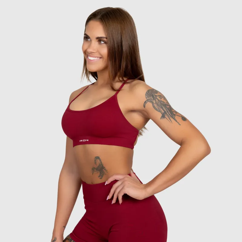 Bustieră sport Iron Aesthetics Shape, vișinie-9