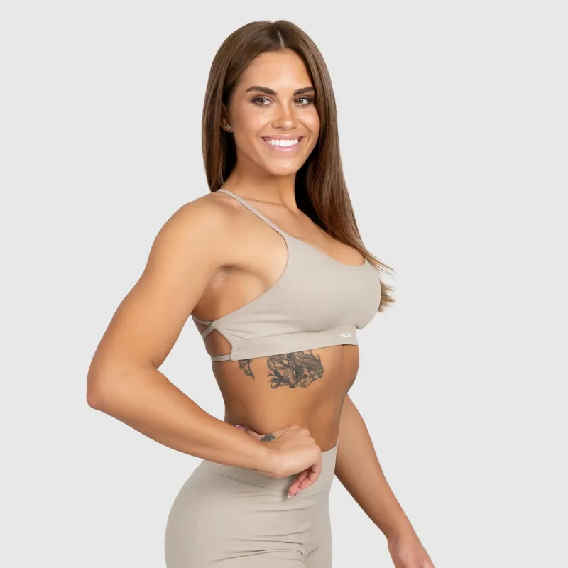 Bustieră sportivă Iron Aesthetics Shape, bej-3