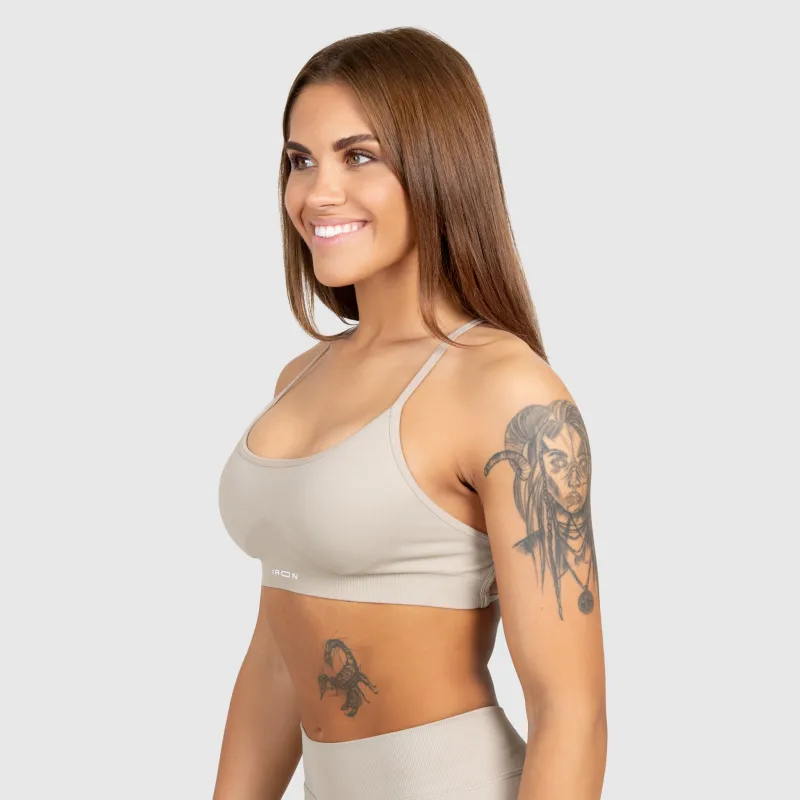 Bustieră sportivă Iron Aesthetics Shape, bej-4
