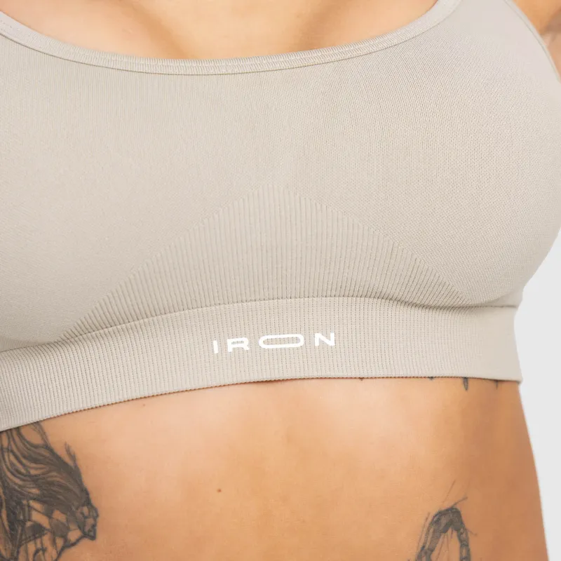 Bustieră sportivă Iron Aesthetics Shape, bej-7