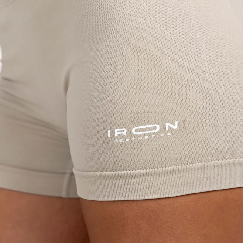 Pantaloni scurți sport Iron Aesthetics Shape, bej-6