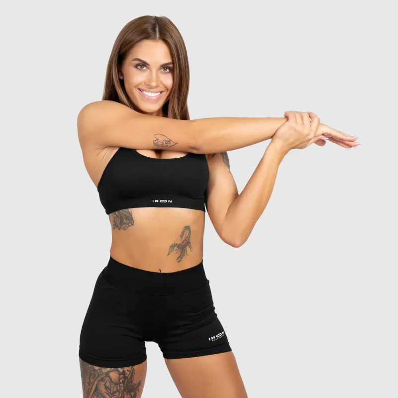 Bustiera sport Iron Aesthetics Shape, neagră-6