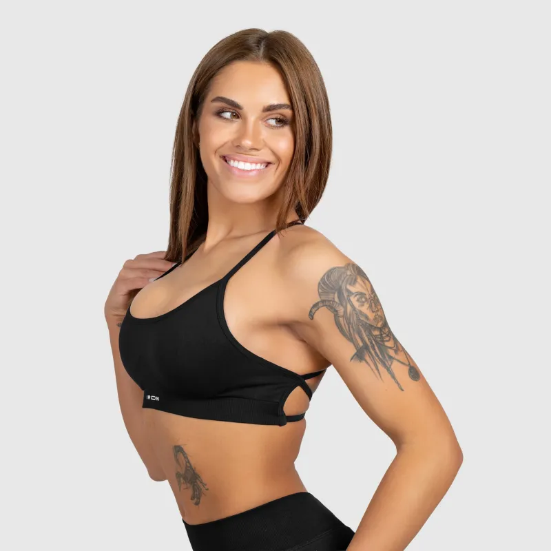 Bustiera sport Iron Aesthetics Shape, neagră-3