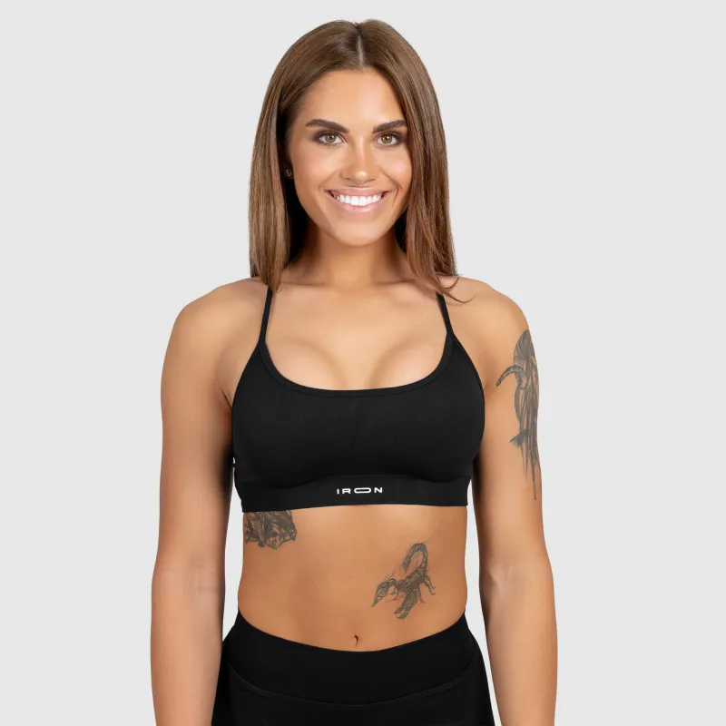 Bustiera sport Iron Aesthetics Shape, neagră-1