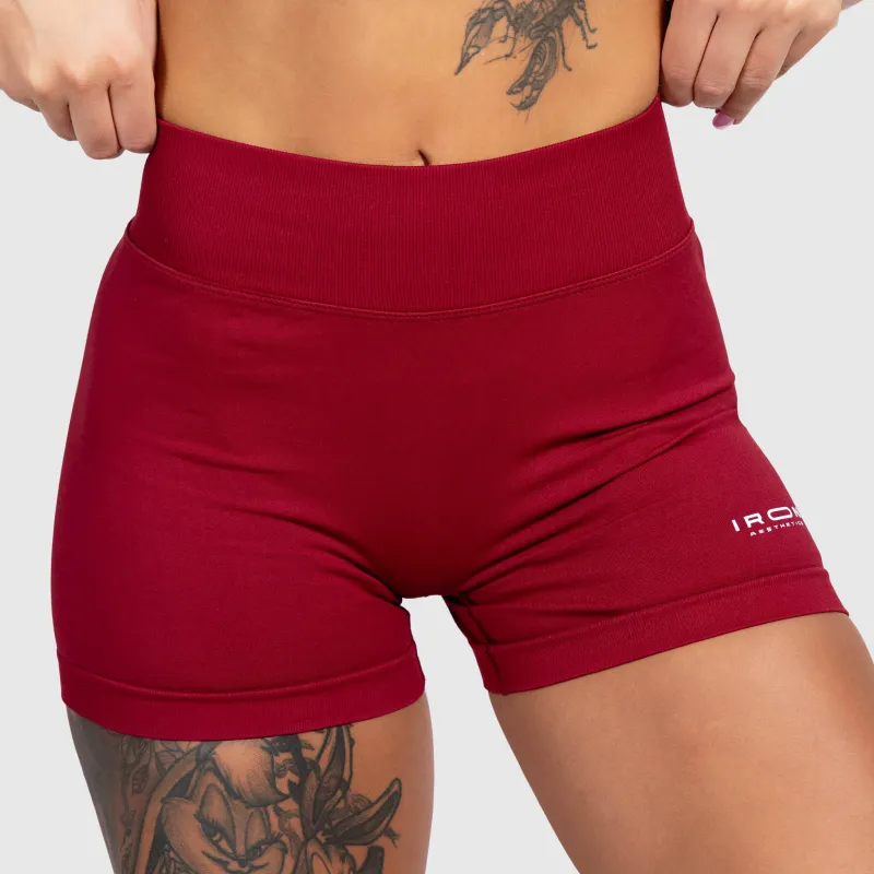 Pantaloni scurți sport Iron Aesthetics Shape, vișinii-5