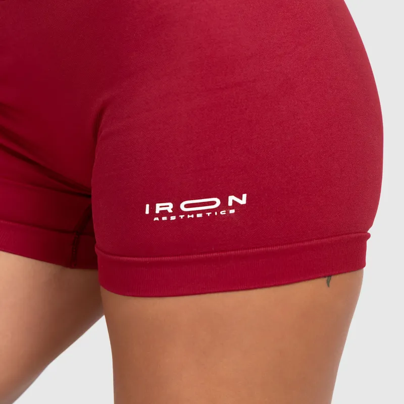 Pantaloni scurți sport Iron Aesthetics Shape, vișinii-7
