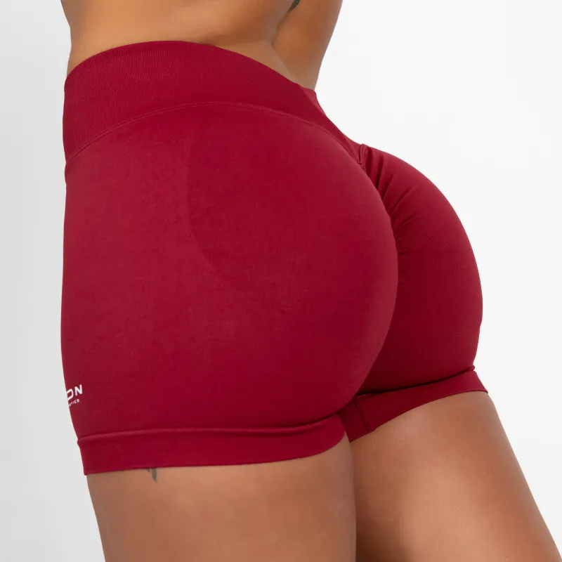 Pantaloni scurți sport Iron Aesthetics Shape, vișinii-2