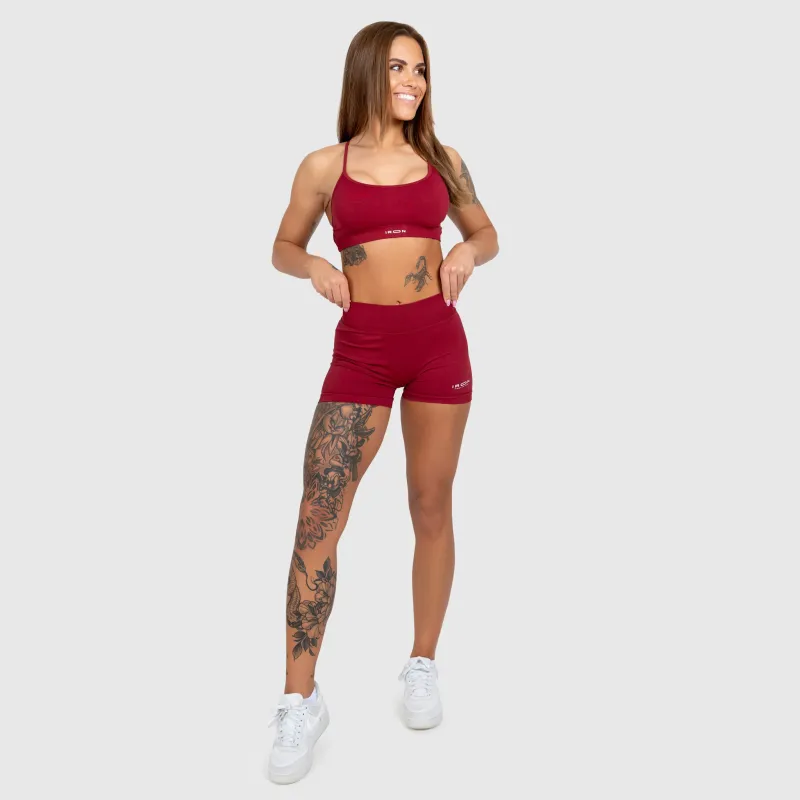Pantaloni scurți sport Iron Aesthetics Shape, vișinii-12