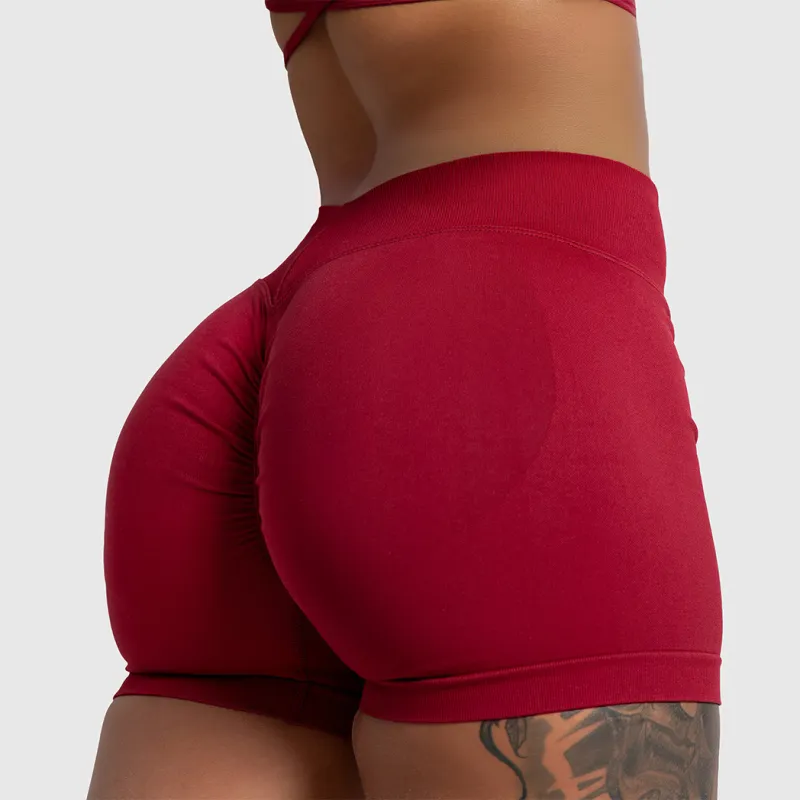 Pantaloni scurți sport Iron Aesthetics Shape, vișinii-1