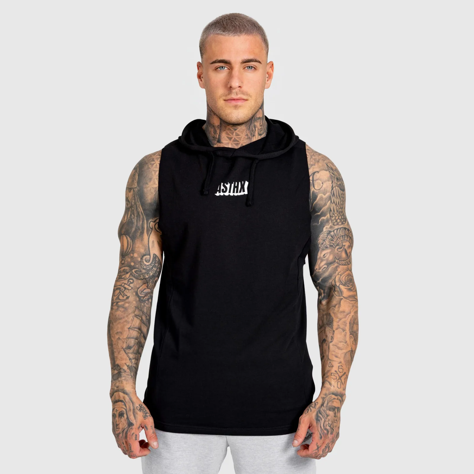 Tricou fără mâneci bărbați Iron Aesthetics Core, negru-1