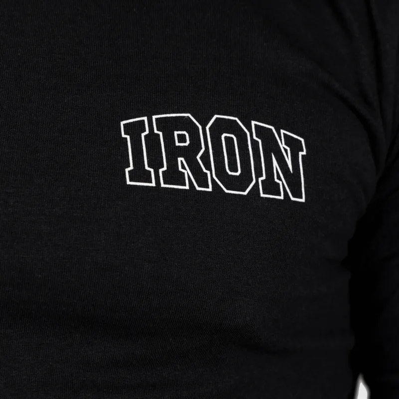 Bluză cu mânecă lungă bărbați Iron Aesthetics Campus, neagră-4