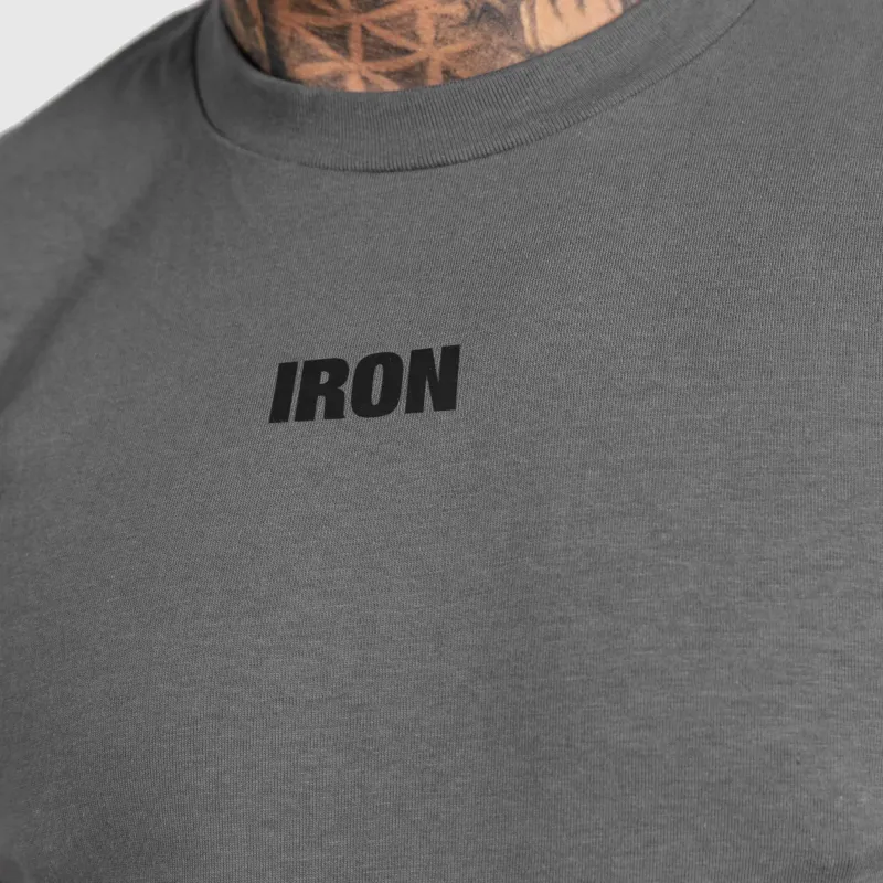 Tricou bărbați Iron Aesthetics Reflect, gri închis-4