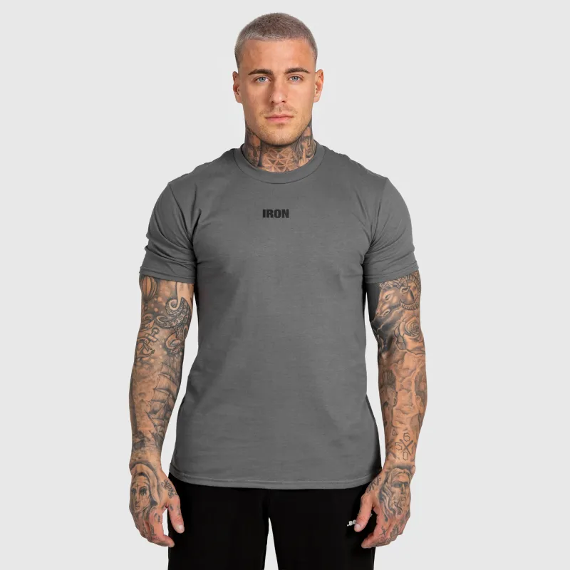 Tricou bărbați Iron Aesthetics Reflect, gri închis-2