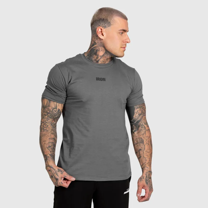 Tricou bărbați Iron Aesthetics Reflect, gri închis-3