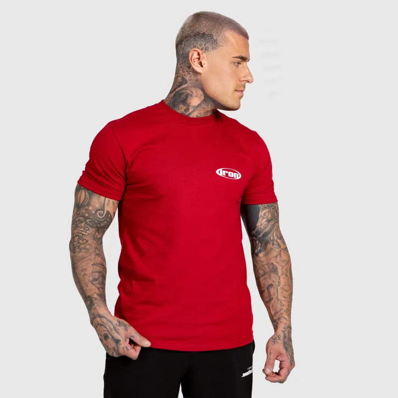 Tricou bărbați Iron Aesthetics Loop, roșu-3