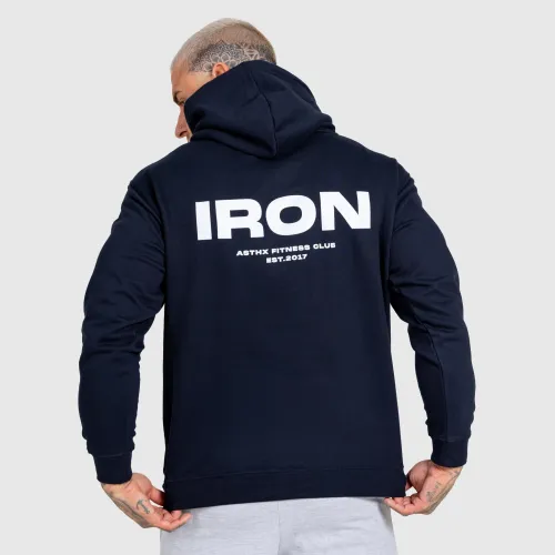 Hanorac cu glugă bărbați Iron Aesthetics Club Hoodie, navy