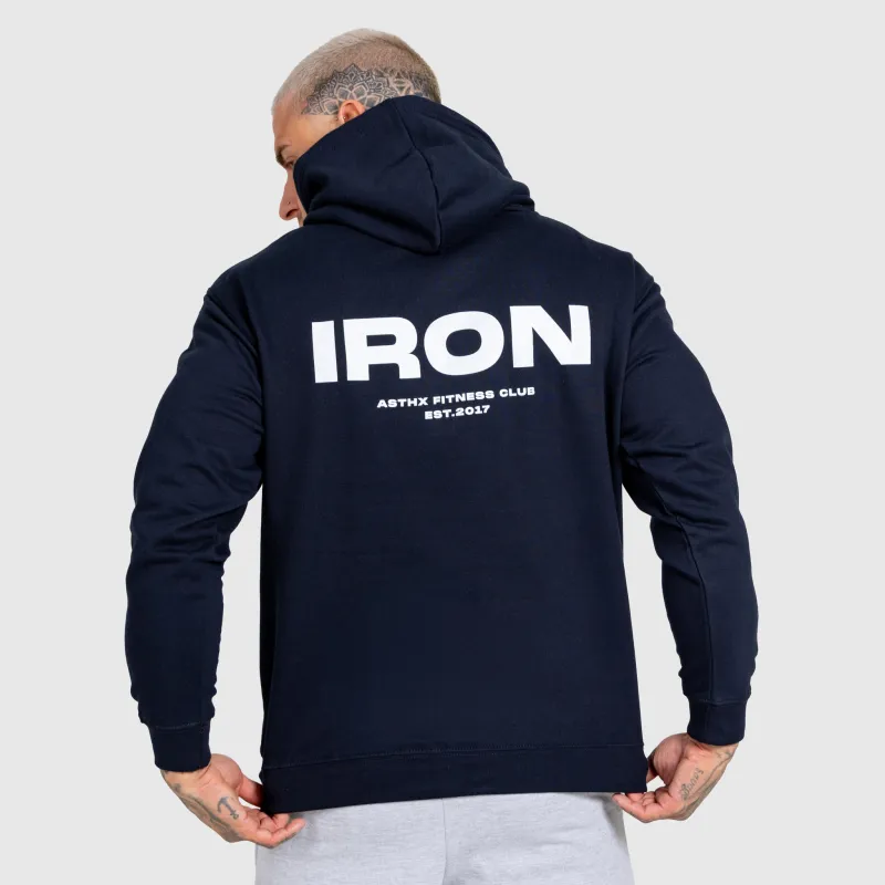 Hanorac cu glugă bărbați Iron Aesthetics Club Hoodie, navy-2