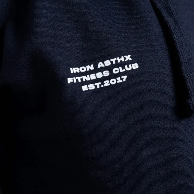 Hanorac cu glugă bărbați Iron Aesthetics Club Hoodie, navy-6