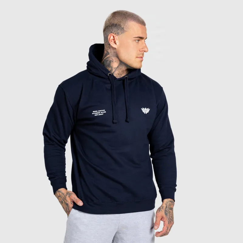 Hanorac cu glugă bărbați Iron Aesthetics Club Hoodie, navy-3
