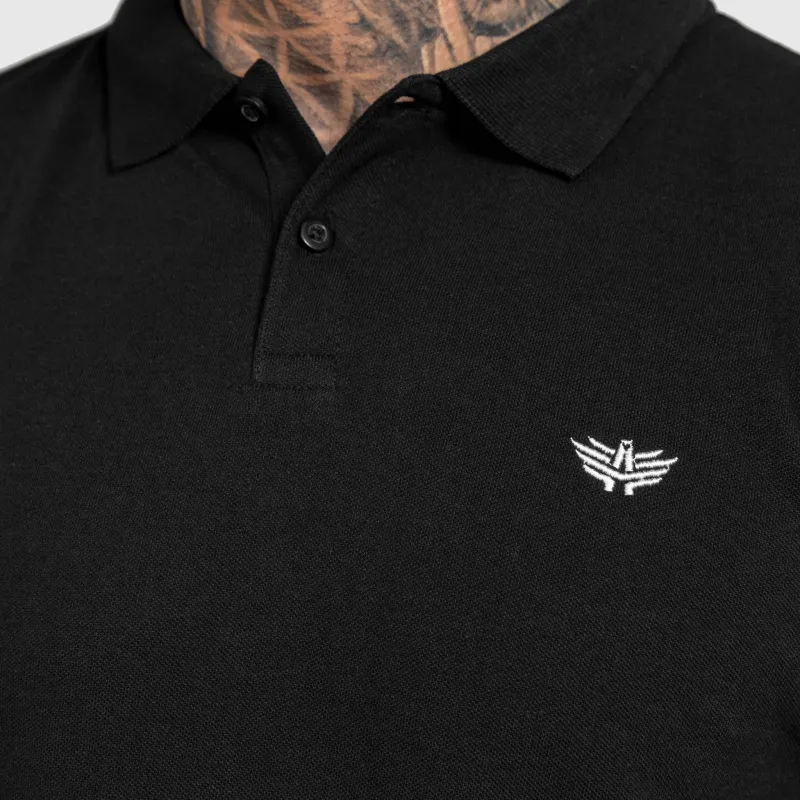 Tricou polo bărbați Iron Aesthetics Smart, negru-3