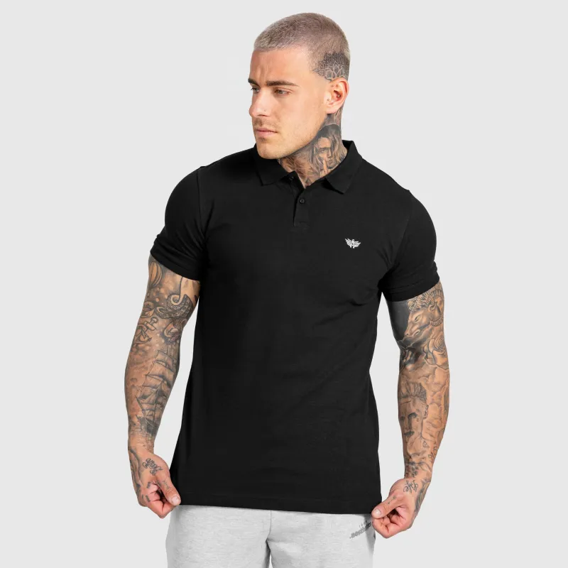 Tricou polo bărbați Iron Aesthetics Smart, negru-4