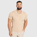 Tricou bărbați Iron Aesthetics Polo Knit, bej