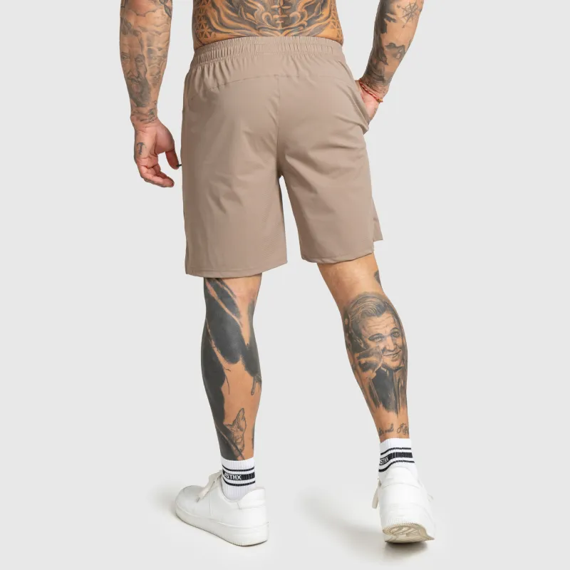 Pantalonii scurți bărbați Iron Aesthetics Aero, maro-4