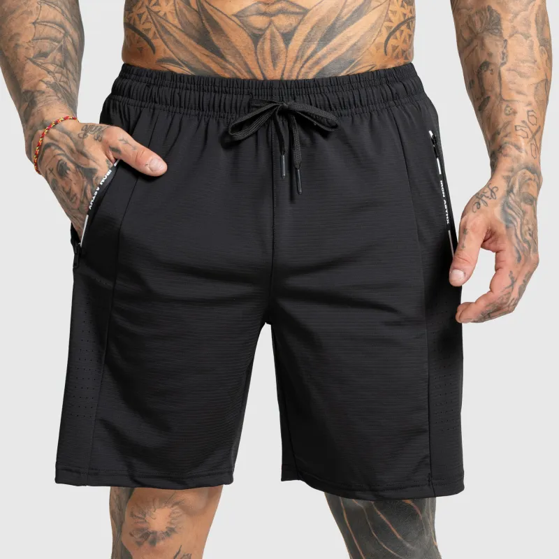 Pantaloni scurți sport bărbați Iron Aesthetics Aero, negri-3