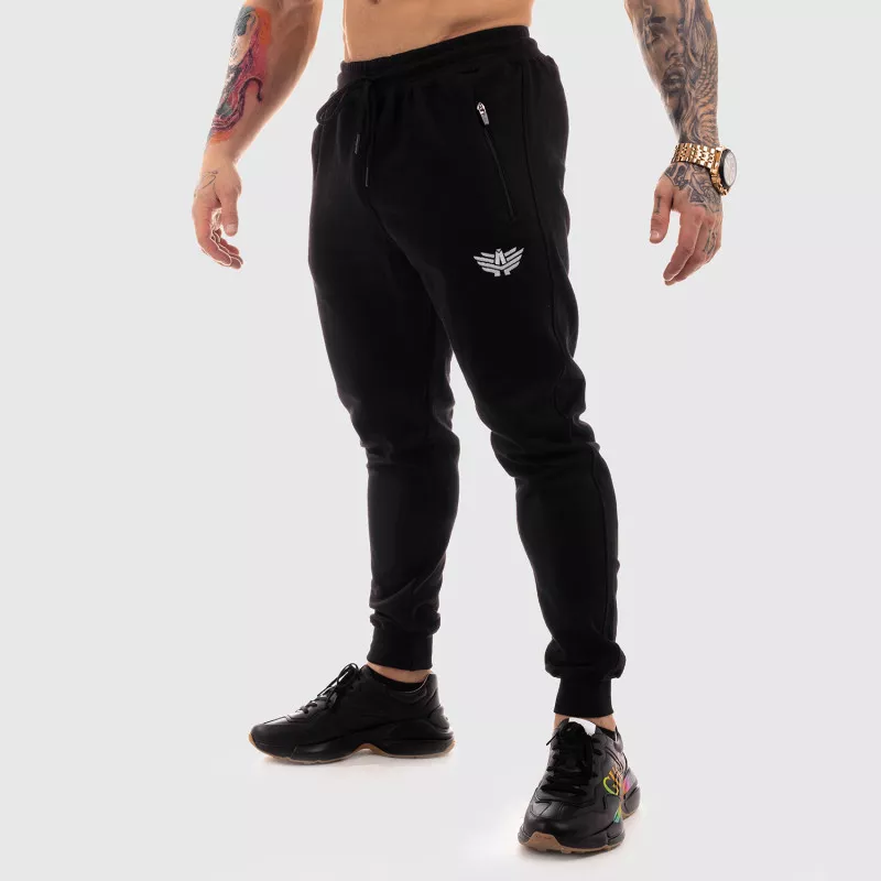 Pantaloni de trening Jogger Iron Aesthetics Round, negrii-1