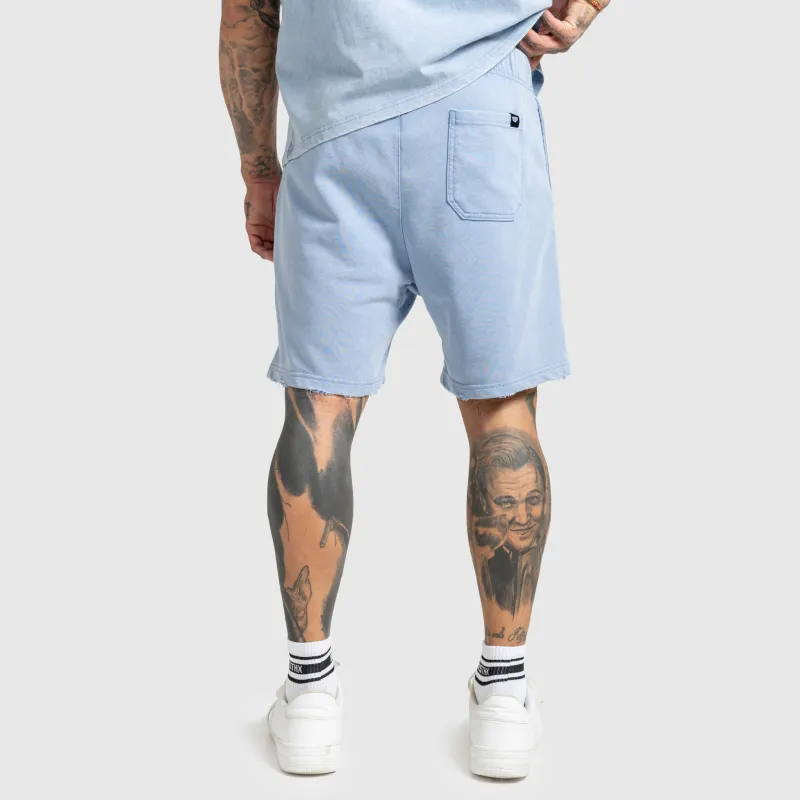 Pantaloni scurți Iron Aesthetics X Washed, albaștrii-4