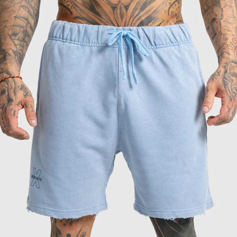 Pantaloni scurți Iron Aesthetics X Washed, albaștrii-3