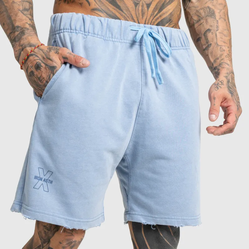 Pantaloni scurți Iron Aesthetics X Washed, albaștrii-2