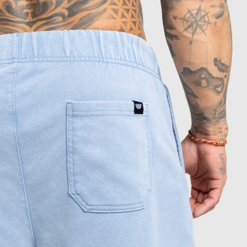 Pantaloni scurți Iron Aesthetics X Washed, albaștrii-5