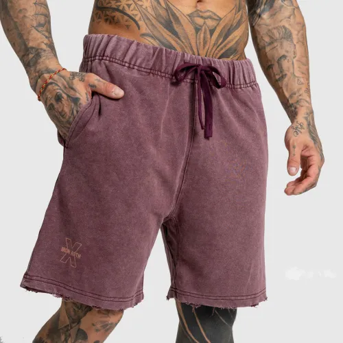 Pantaloni scurți X Washed, burgundy