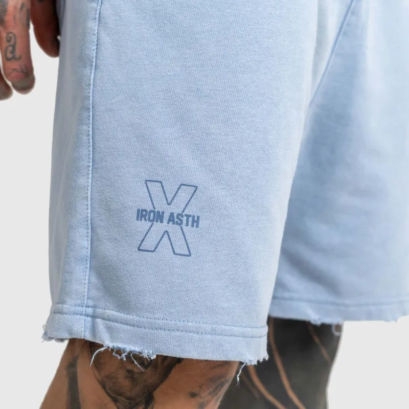 Pantaloni scurți Iron Aesthetics X Washed, albaștrii-6