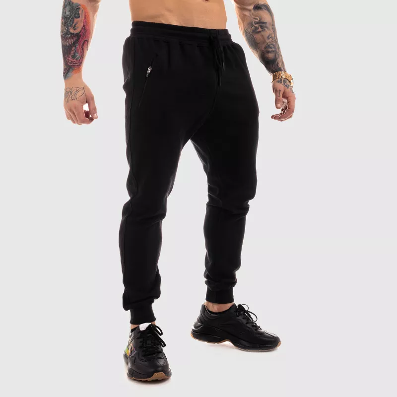 Pantaloni de trening Jogger Iron Aesthetics Round, negrii-3