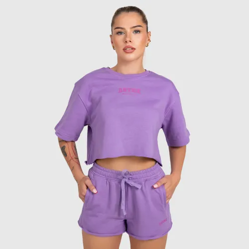 Crop top damă Iron Aesthetics Heavy-Terry, violet