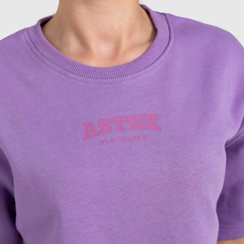 Crop top damă Iron Aesthetics Heavy-Terry, violet-3