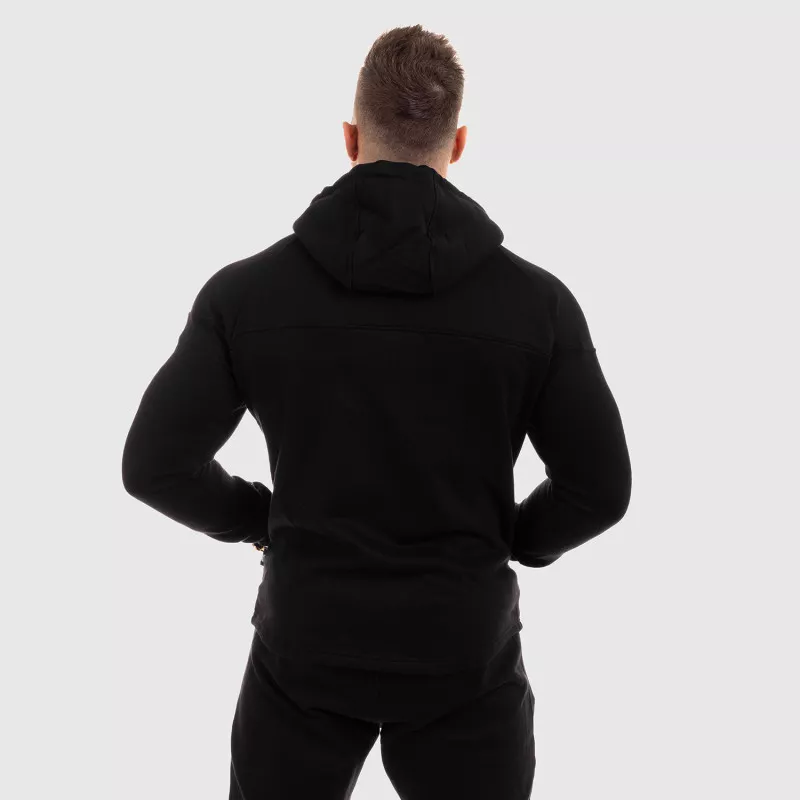 Hanorac fitness cu fermoar Iron Aesthetics Round, negru-7