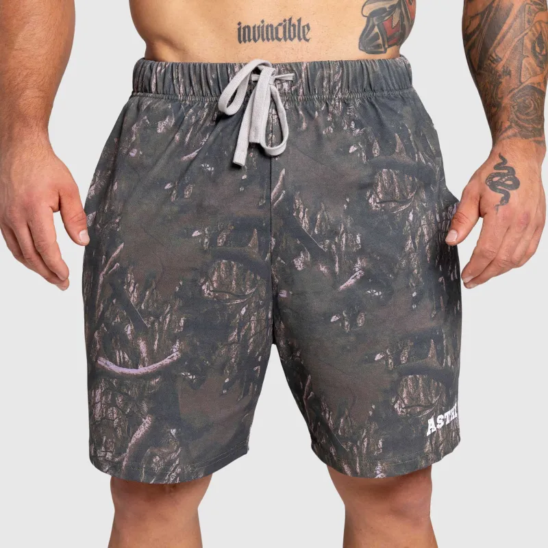 Șorturi bărbați Iron Aesthetics Camo tree, dark-1