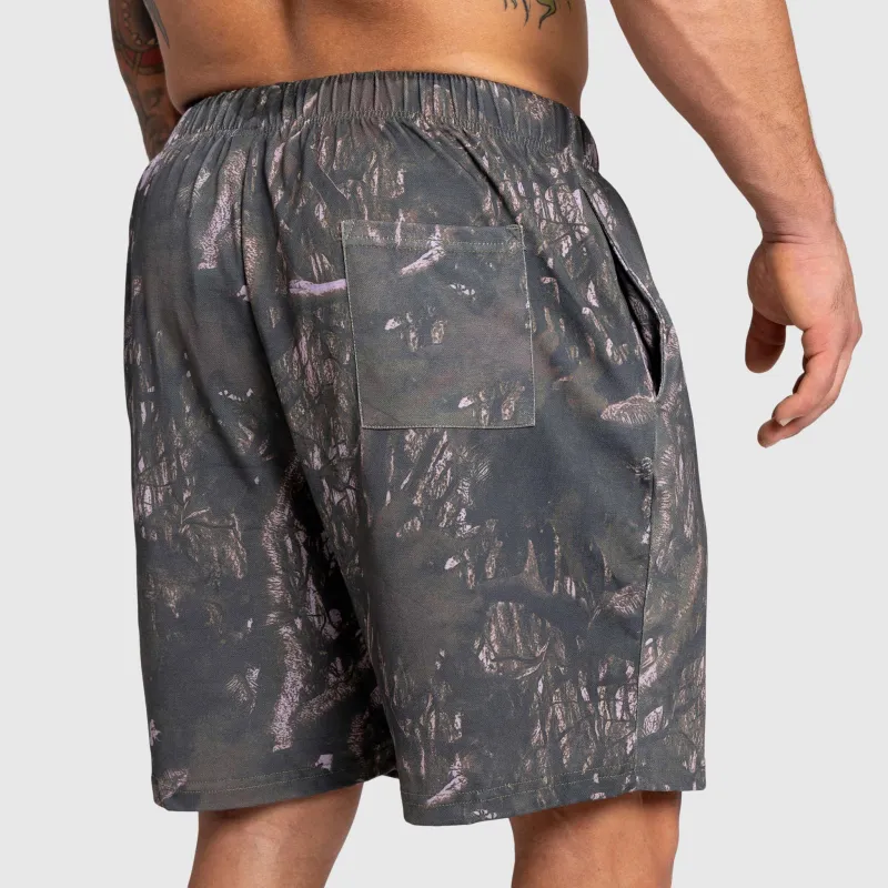 Șorturi bărbați Iron Aesthetics Camo tree, dark-5