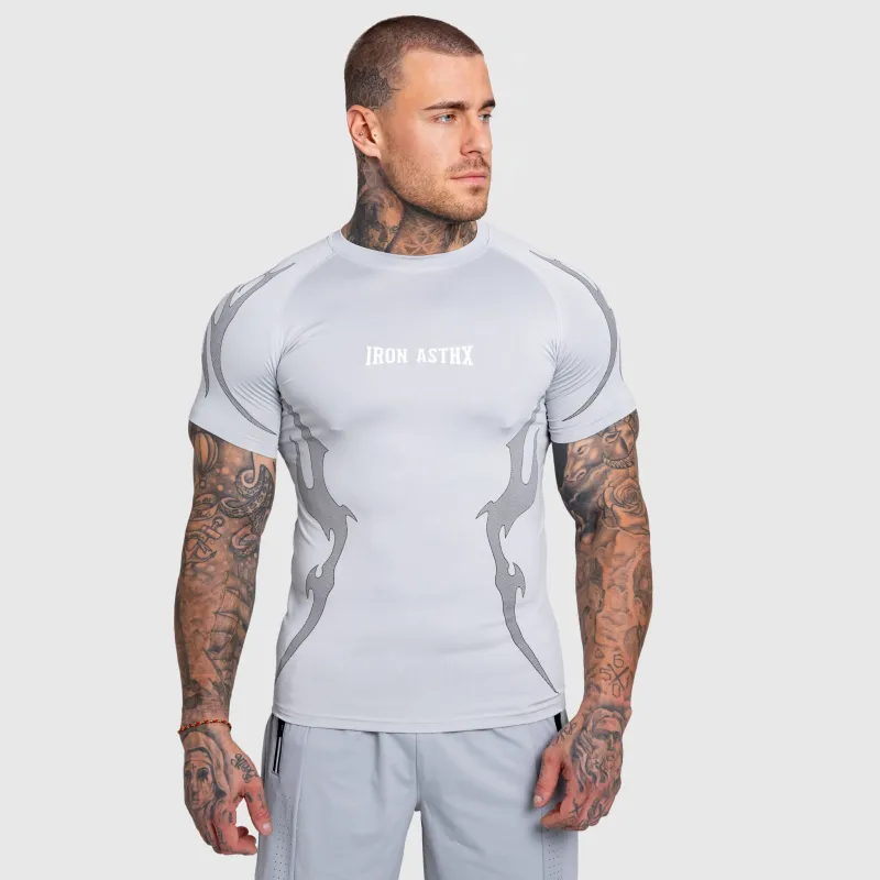 Tricou sport bărbați Iron Aesthetics Titan, gri-3